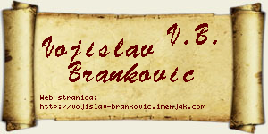 Vojislav Branković vizit kartica